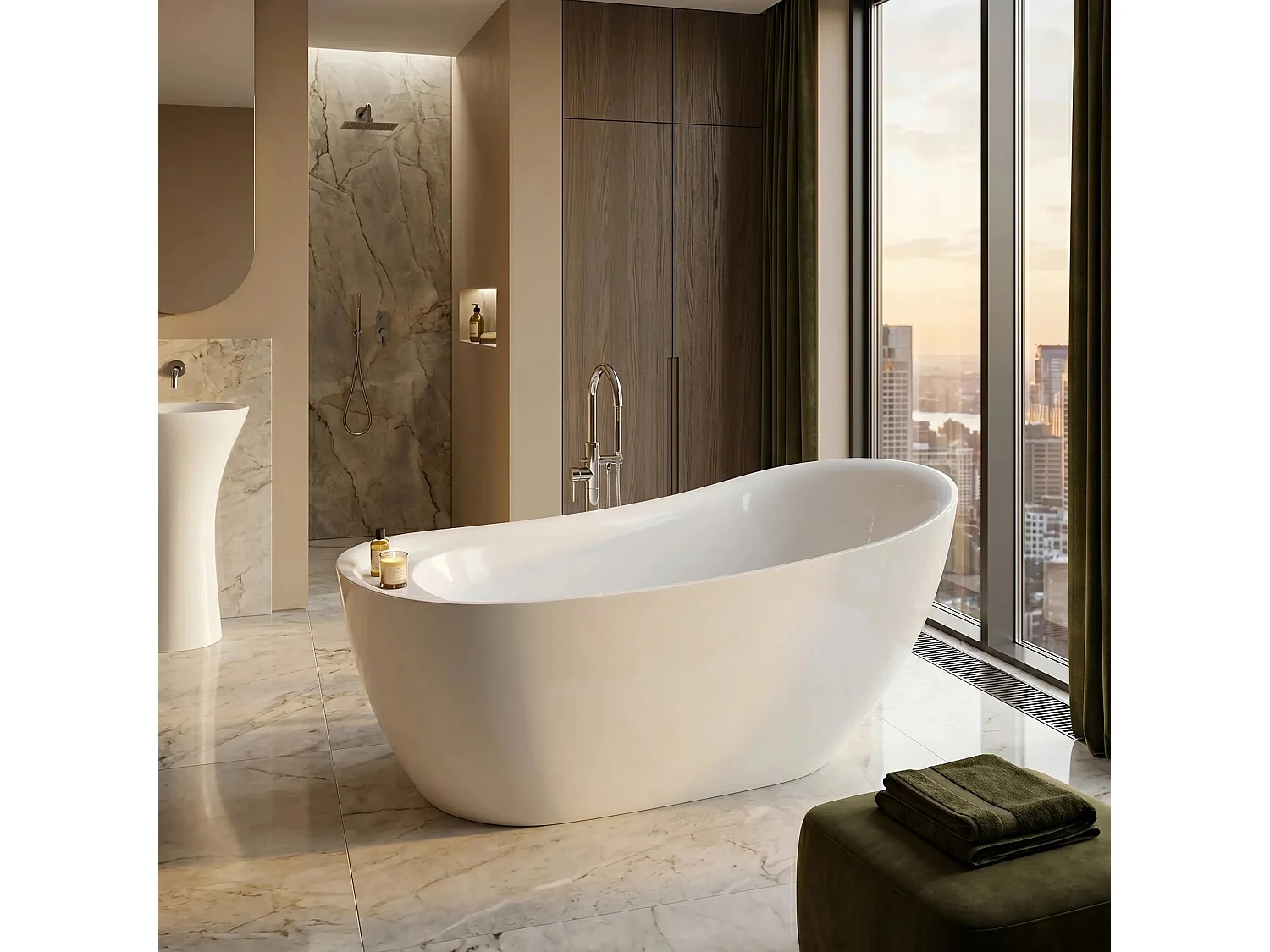 Baignoire Îlot Rea Orte 170 White
