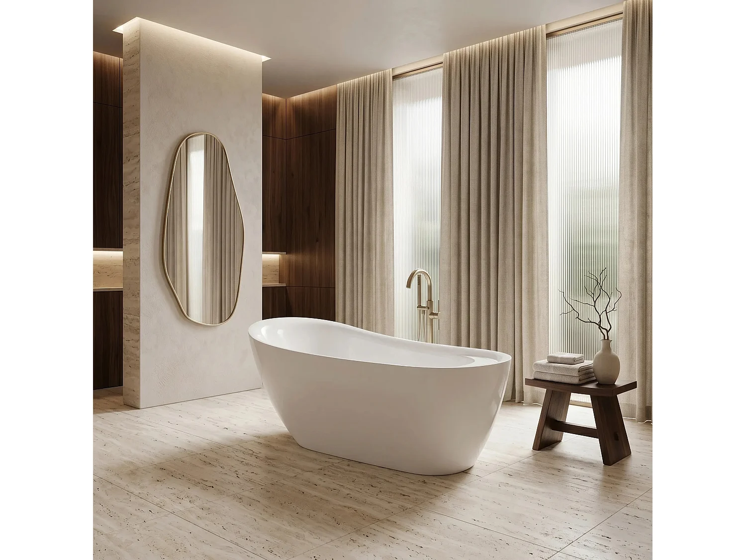 Baignoire Îlot Rea Orte 170 White