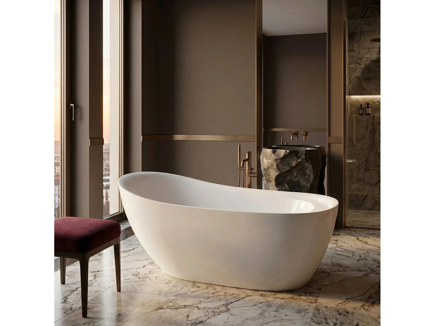 Baignoire Îlot Rea Orte 170 White