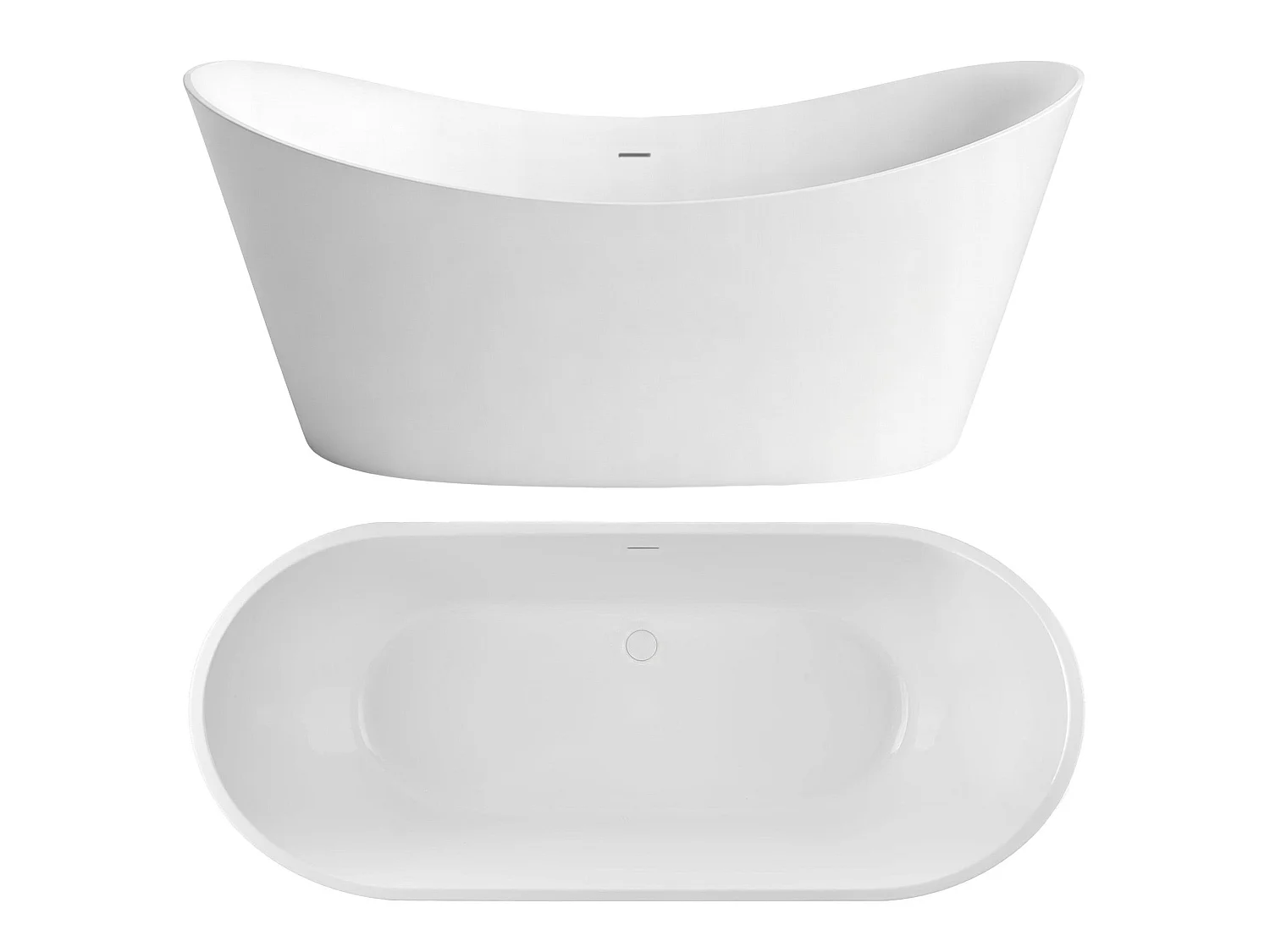 Baignoire Îlot Rea Ferrano 170 Cm Bonde White White