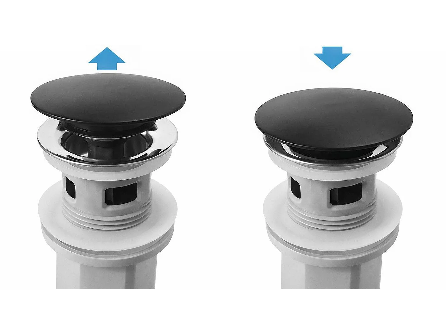 Siphon De Lavabo Universel Clic-Clac Rea Flow Black