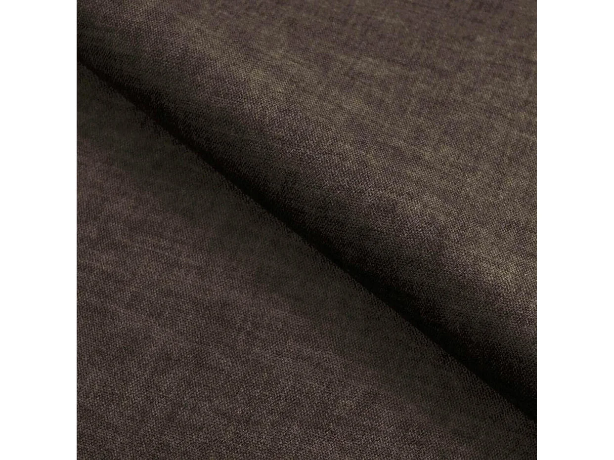 Canapé d'angle en U convertible 350 cm Amaro, tissu velours, têtières réglables - coffre, gauche, Marron