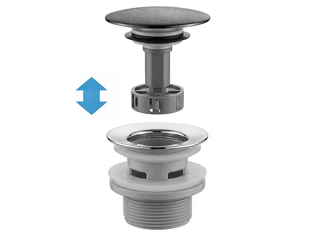 Siphon De Lavabo Universel Clic-Clac Rea Flow Titanium