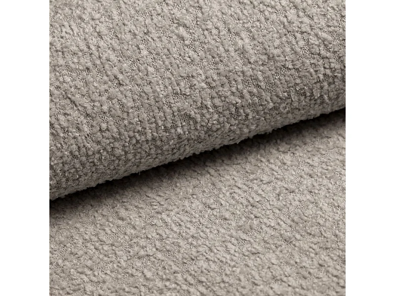 Canapé d'angle 250 cm Mareno, tissu bouclé, style moderne, coffre de rangement - canapé convertible gauche, Beige