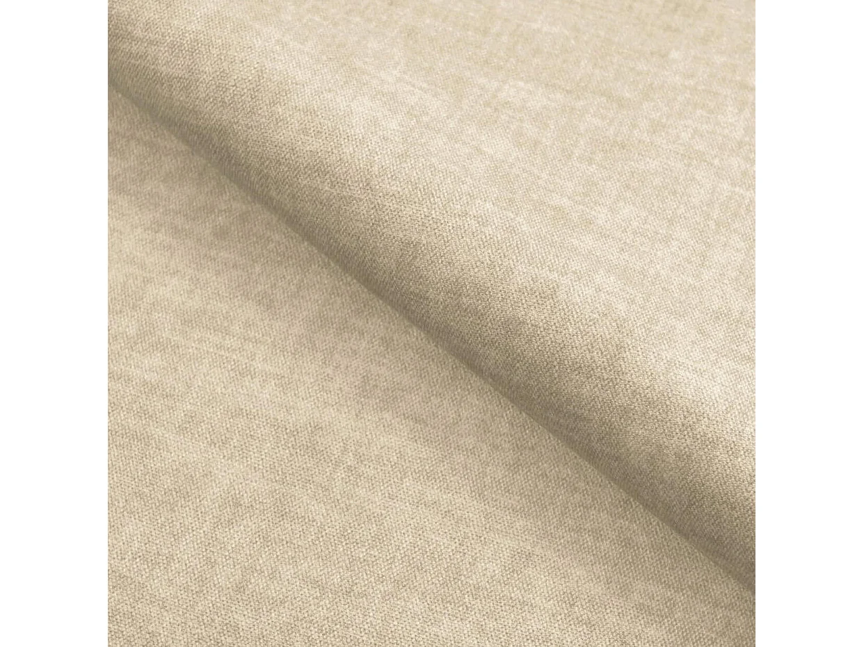 Canapé d'angle convertible 290 cm Amaro M, têtières réglables, coffre de rangement, droite, Crème