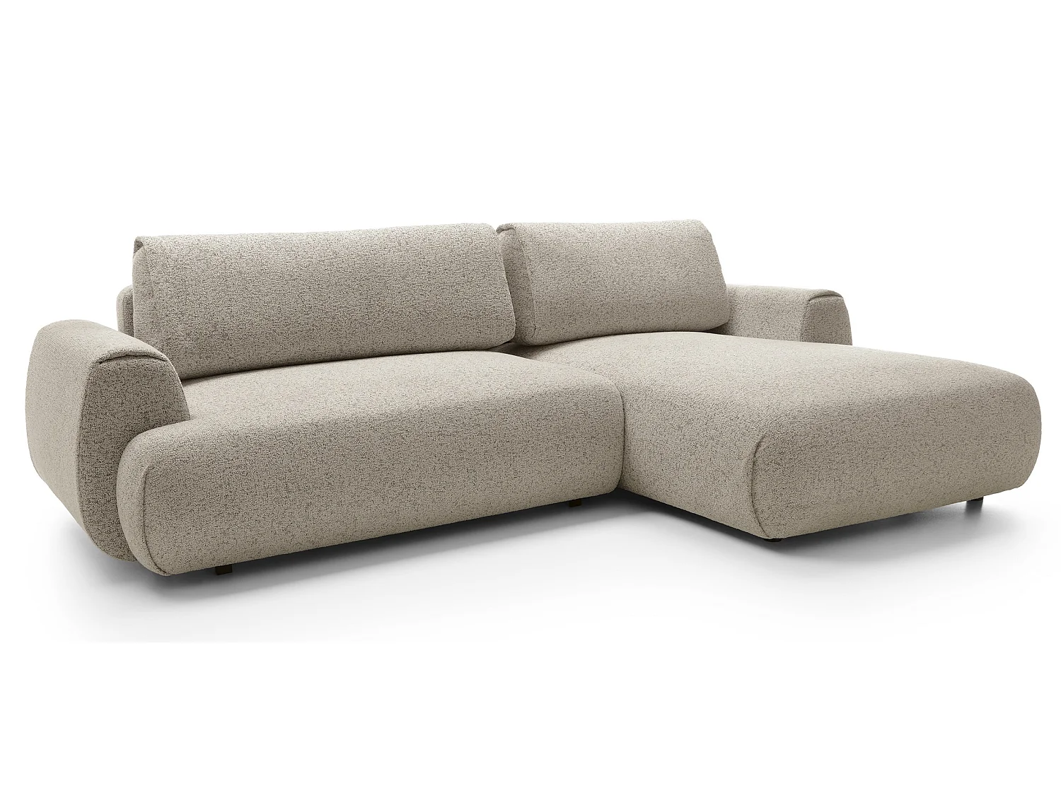 Canapé d'angle avec rangement 270 cm Ralto, style moderne, 5 places, droite, Beige