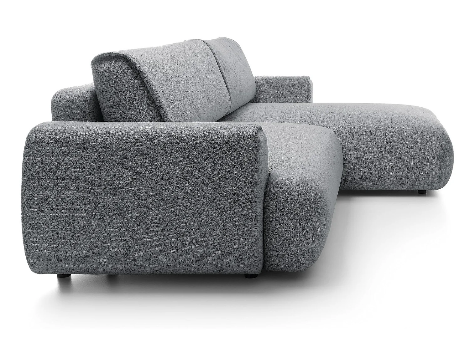 Canapé d'angle avec rangement 270 cm Ralto, style moderne, 5 places, droite, Gris
