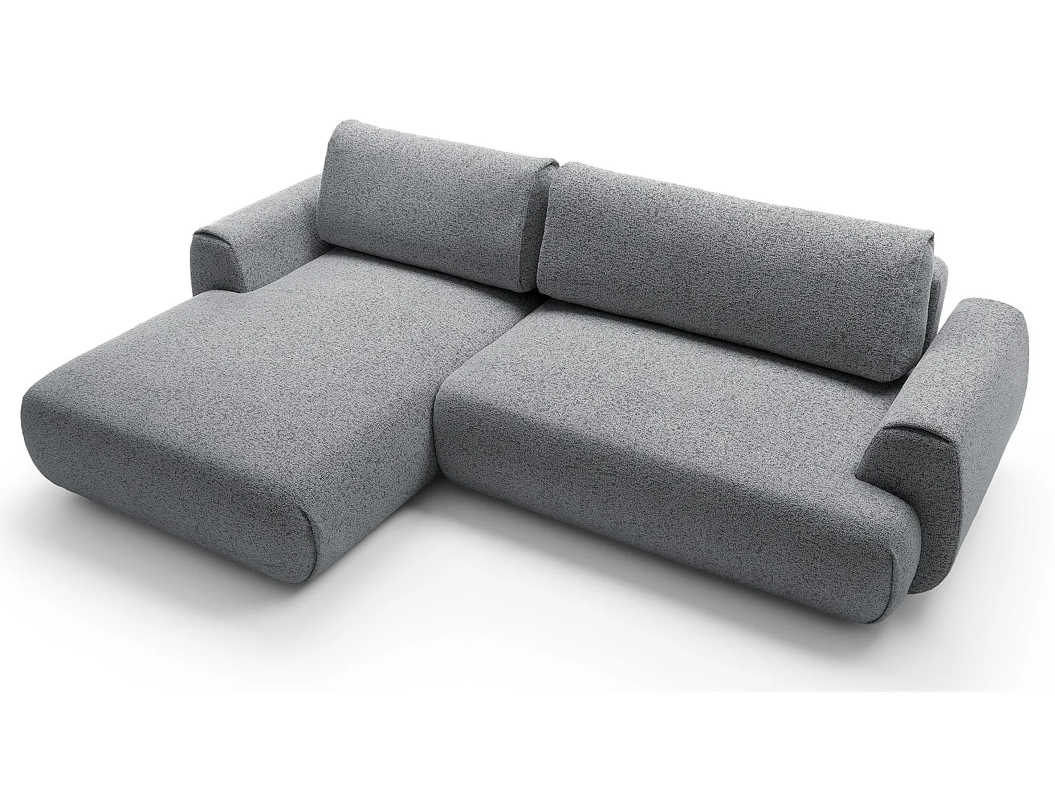 Canapé d'angle avec rangement 270 cm Ralto, style moderne, 5 places, gauche, Gris