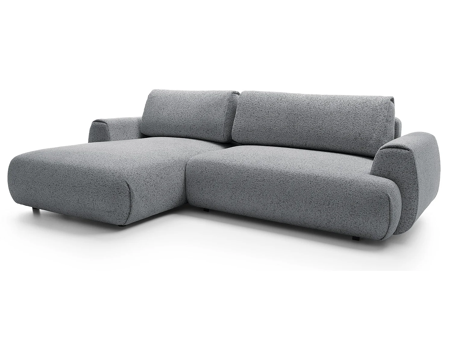Canapé d'angle avec rangement 270 cm Ralto, style moderne, 5 places, gauche, Gris