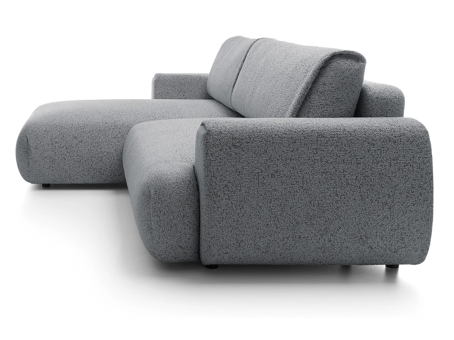 Canapé d'angle avec rangement 270 cm Ralto, style moderne, 5 places, gauche, Gris