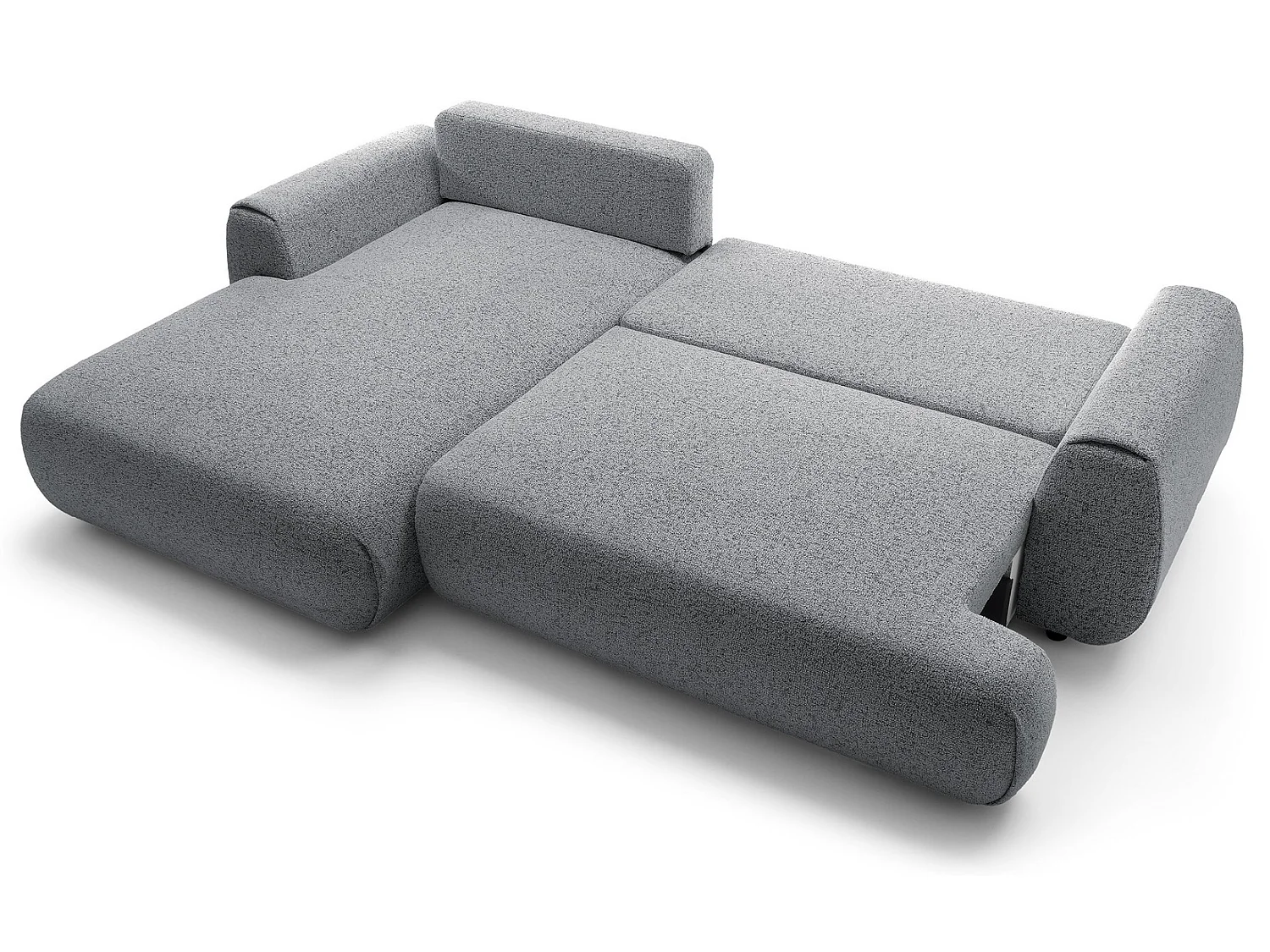 Canapé d'angle avec rangement 270 cm Ralto, style moderne, 5 places, gauche, Gris