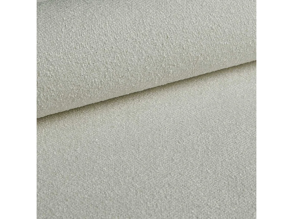 Canapé d'angle convertible 270 cm Puro, style moderne, coffre de rangement, 5 places, droite, Crème