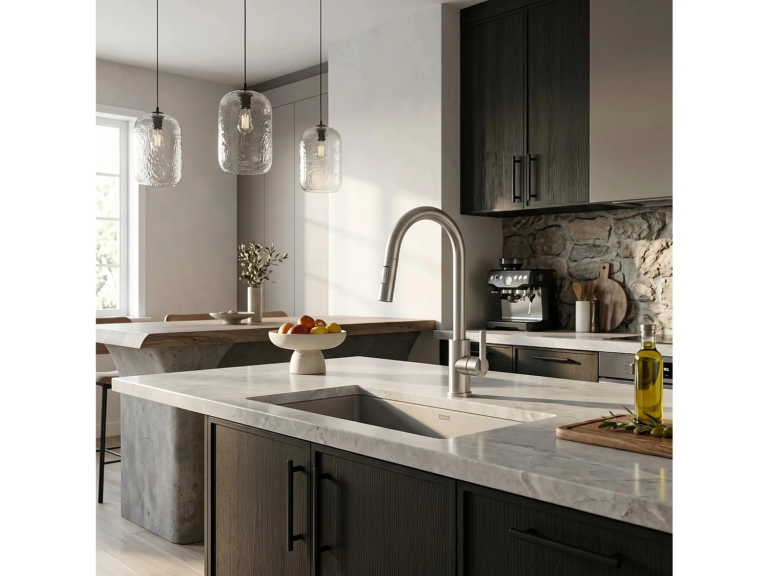 Robinet De Cuisine Rea Ontario Brush Nickel