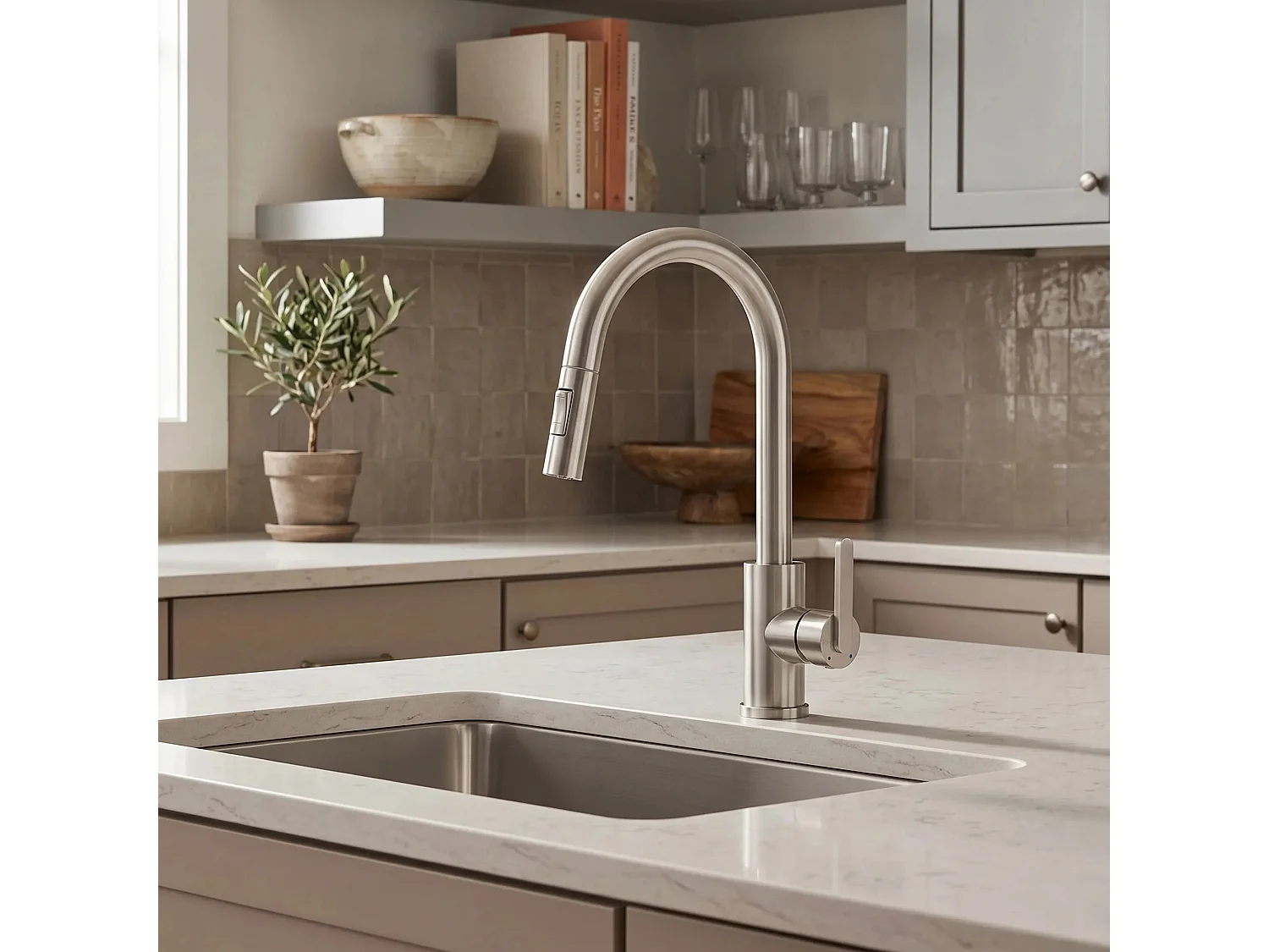 Robinet De Cuisine Rea Ontario Brush Nickel