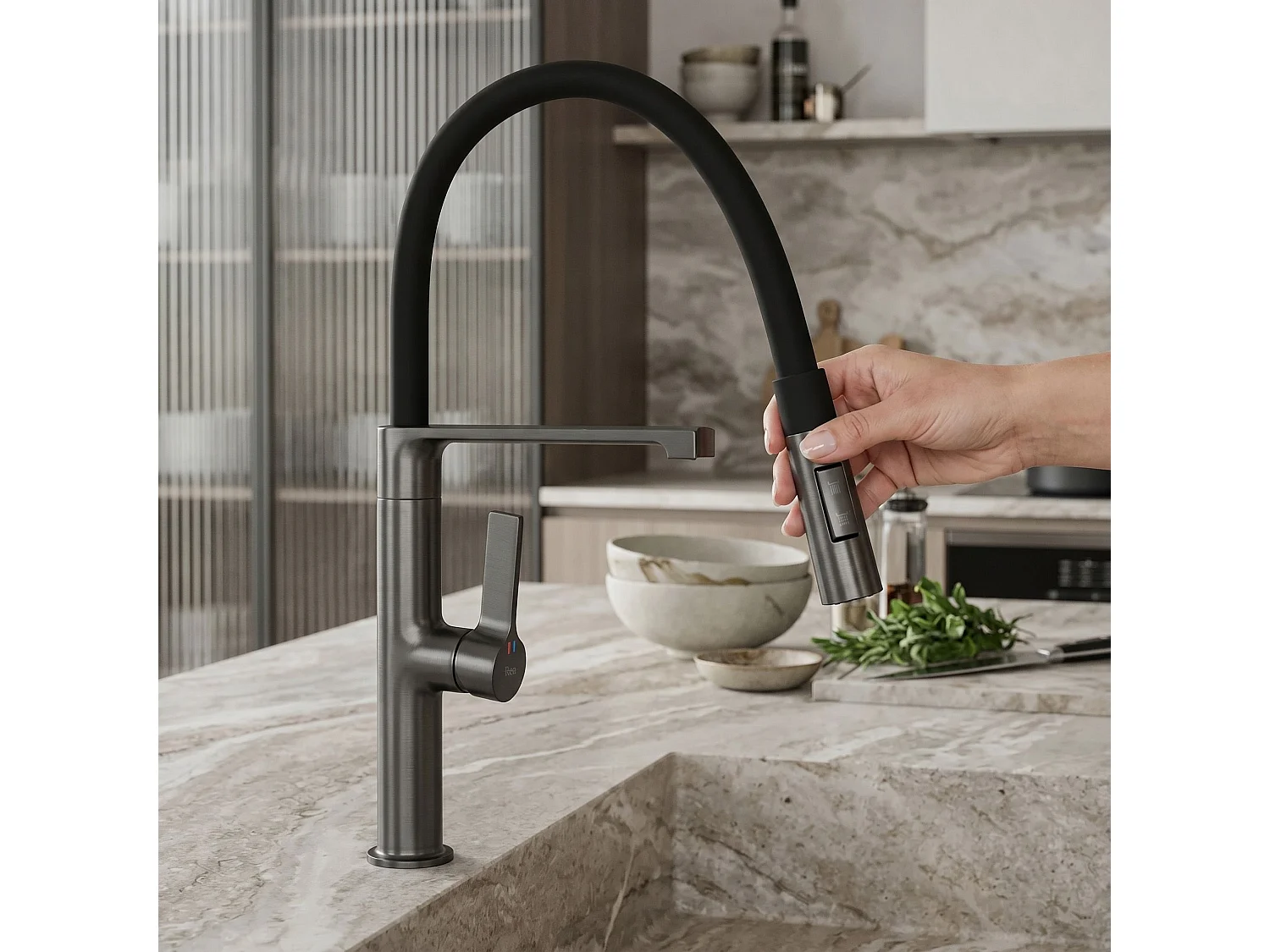 Robinet De Cuisine Rea Lago Titanium