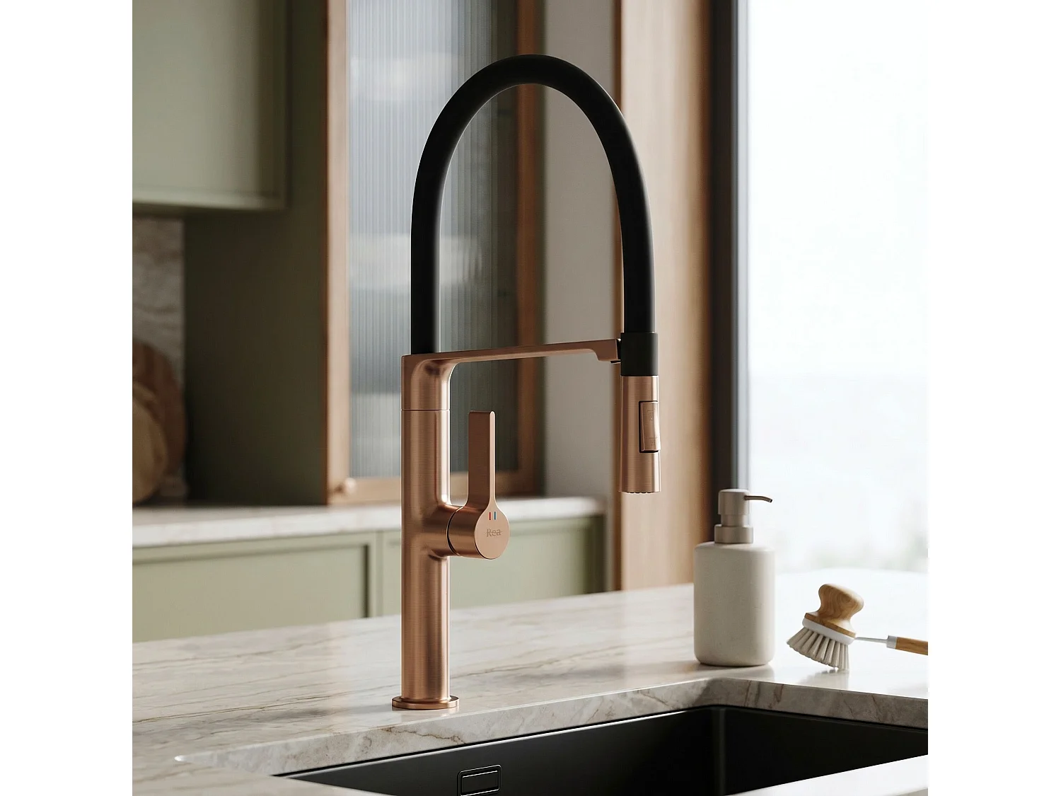 Robinet De Cuisine Rea Lago Brush Copper