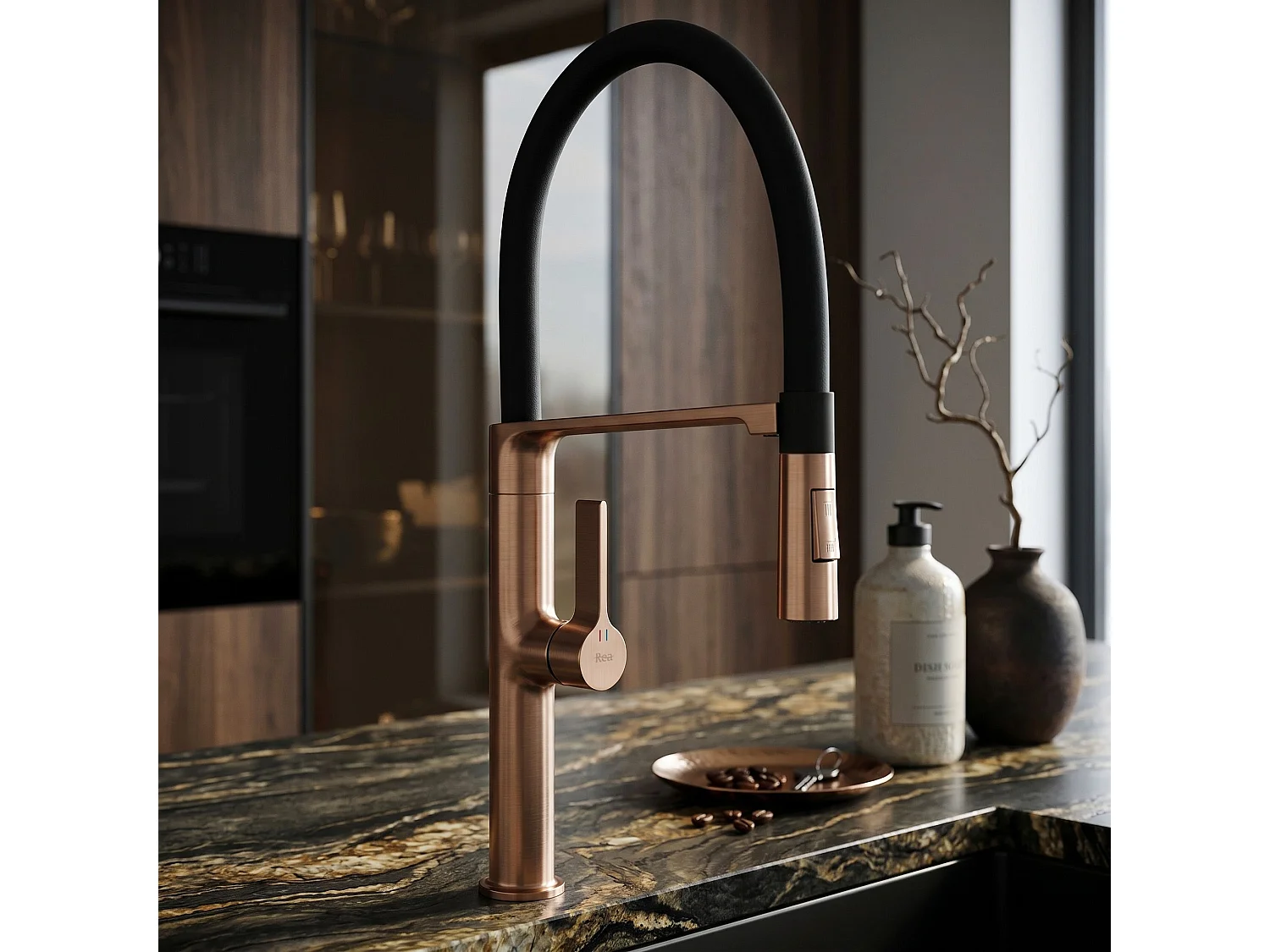 Robinet De Cuisine Rea Lago Brush Copper