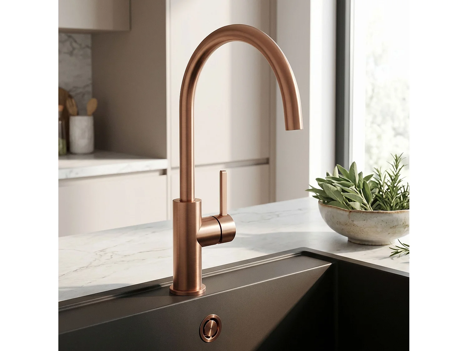 Robinet De Cuisine Rea Rivo Brush Copper