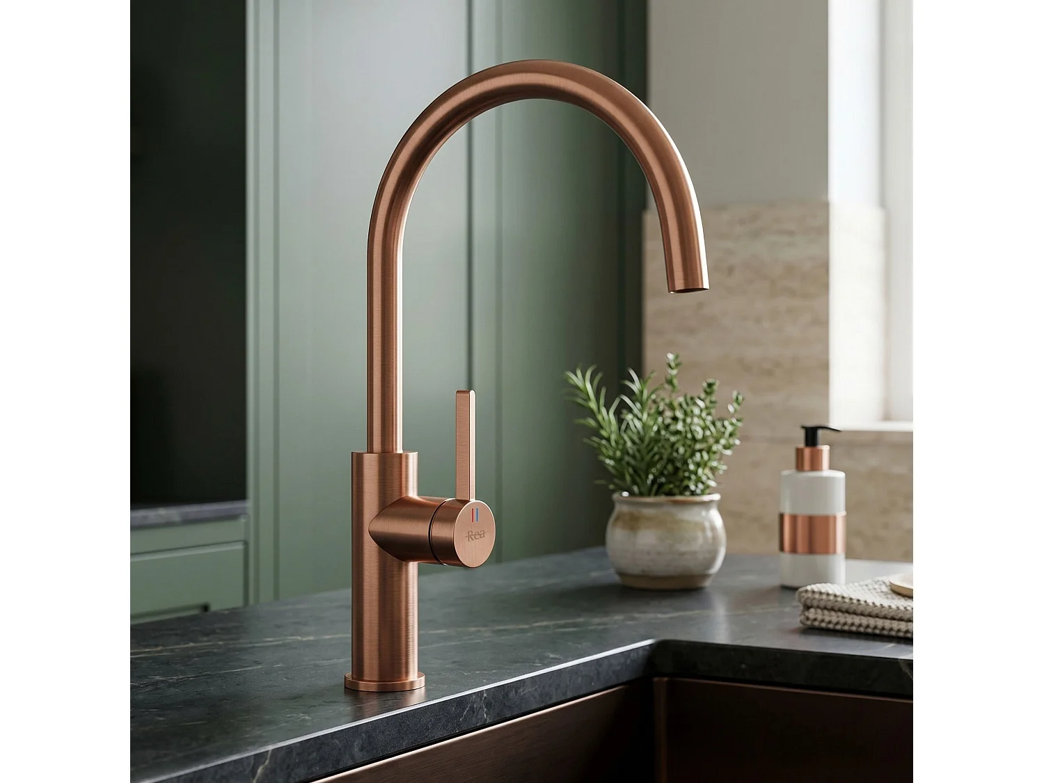 Robinet De Cuisine Rea Rivo Brush Copper