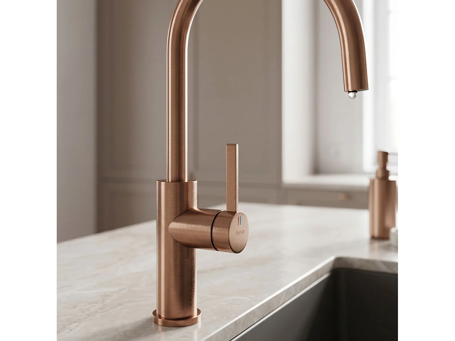Robinet De Cuisine Rea Rivo Brush Copper