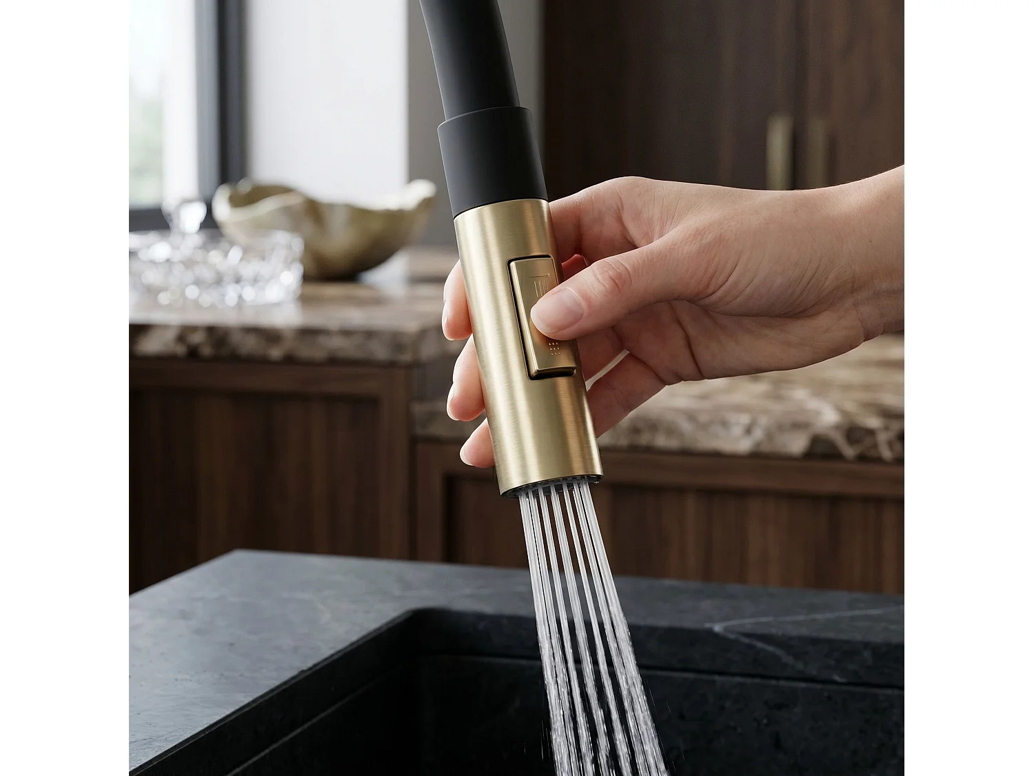 Robinet De Cuisine Rea Lago Brush Gold