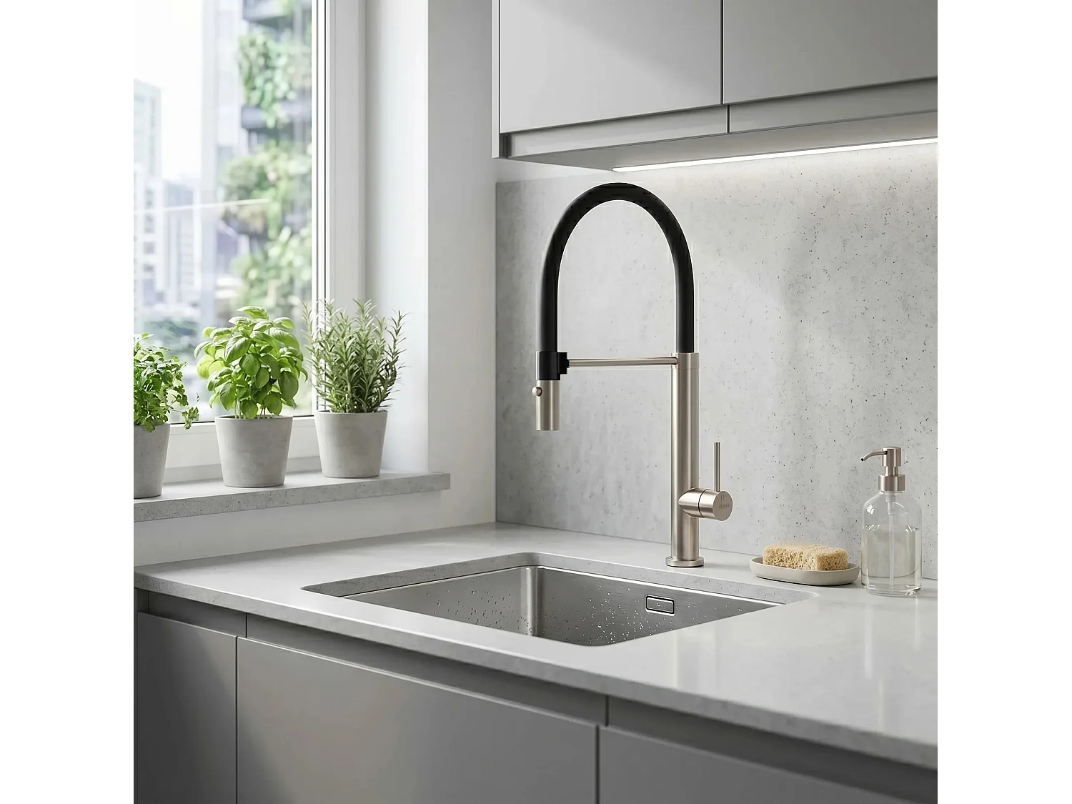 Robinet De Cuisine Rea Viera Brush Nickel
