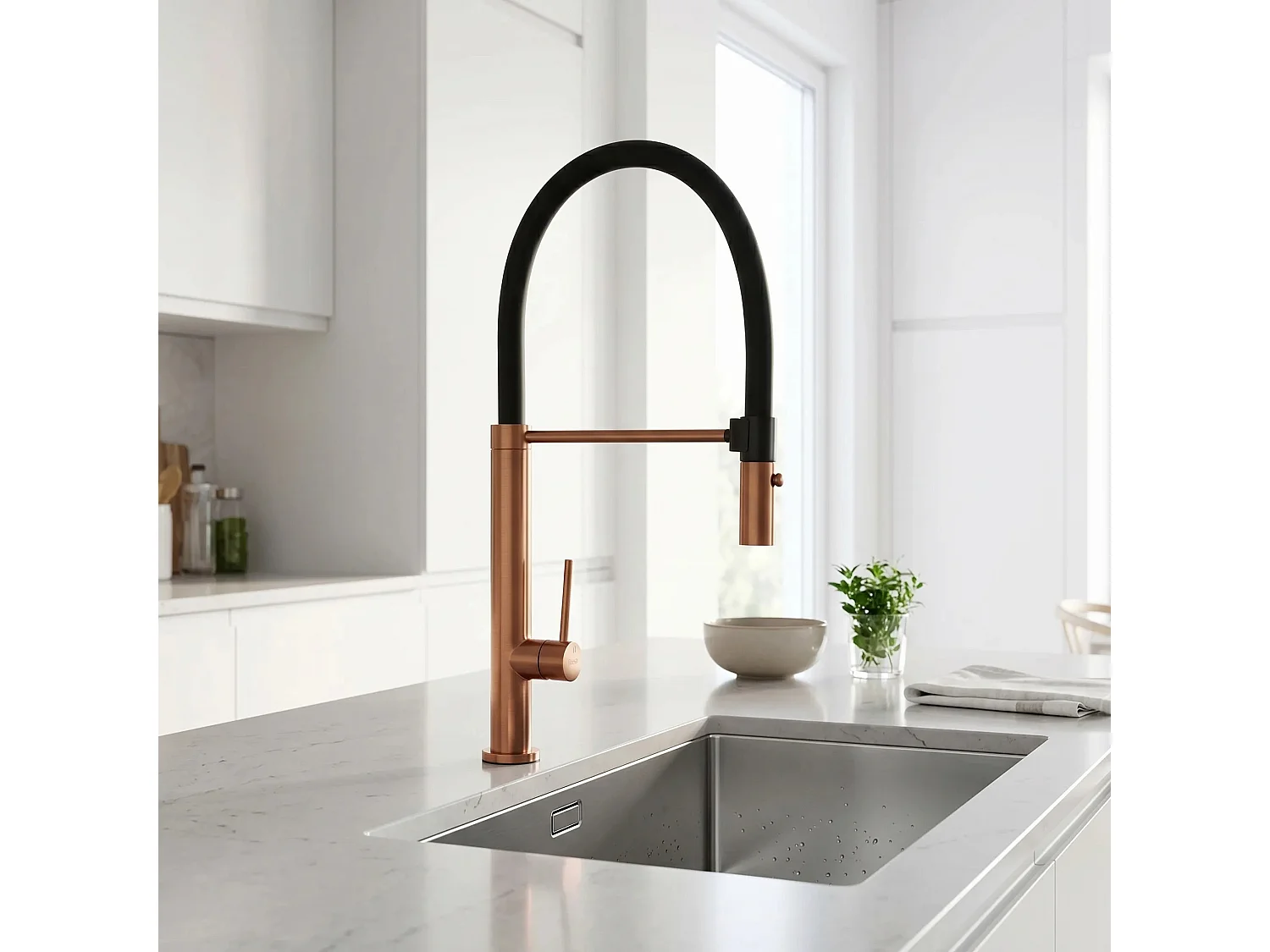 Robinet De Cuisine Rea Viera Brush Copper