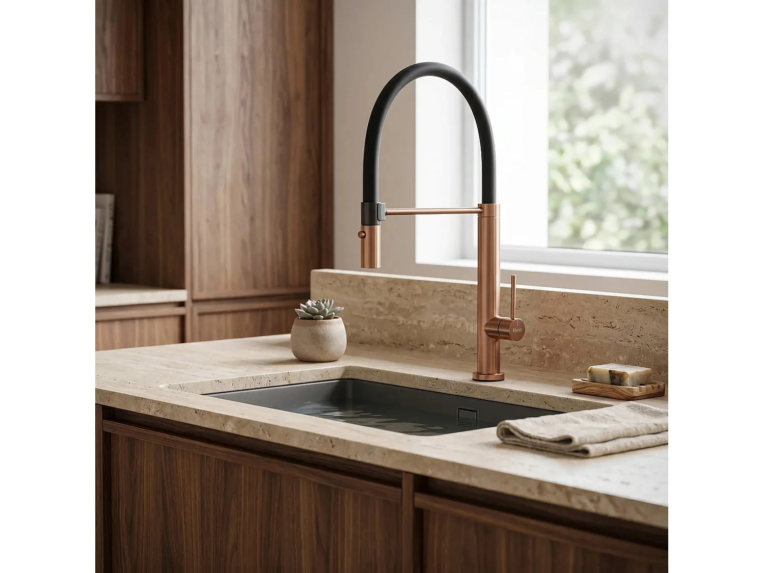 Robinet De Cuisine Rea Viera Brush Copper