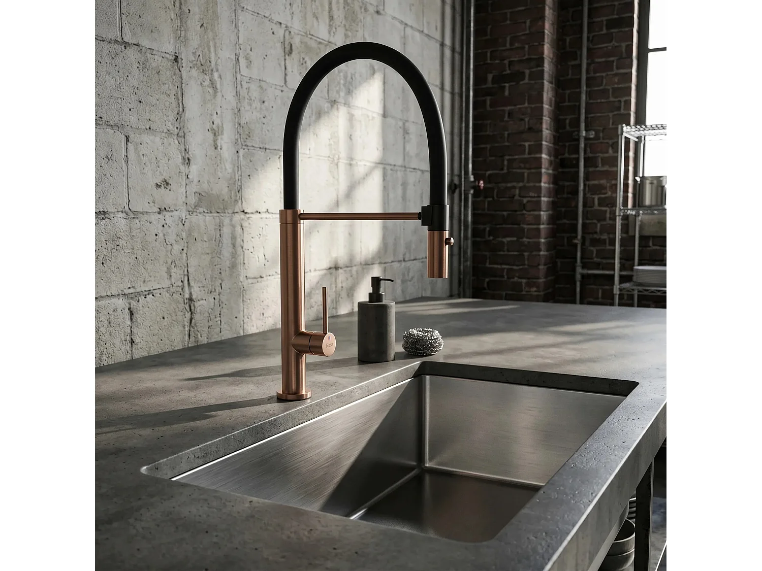 Robinet De Cuisine Rea Viera Brush Copper