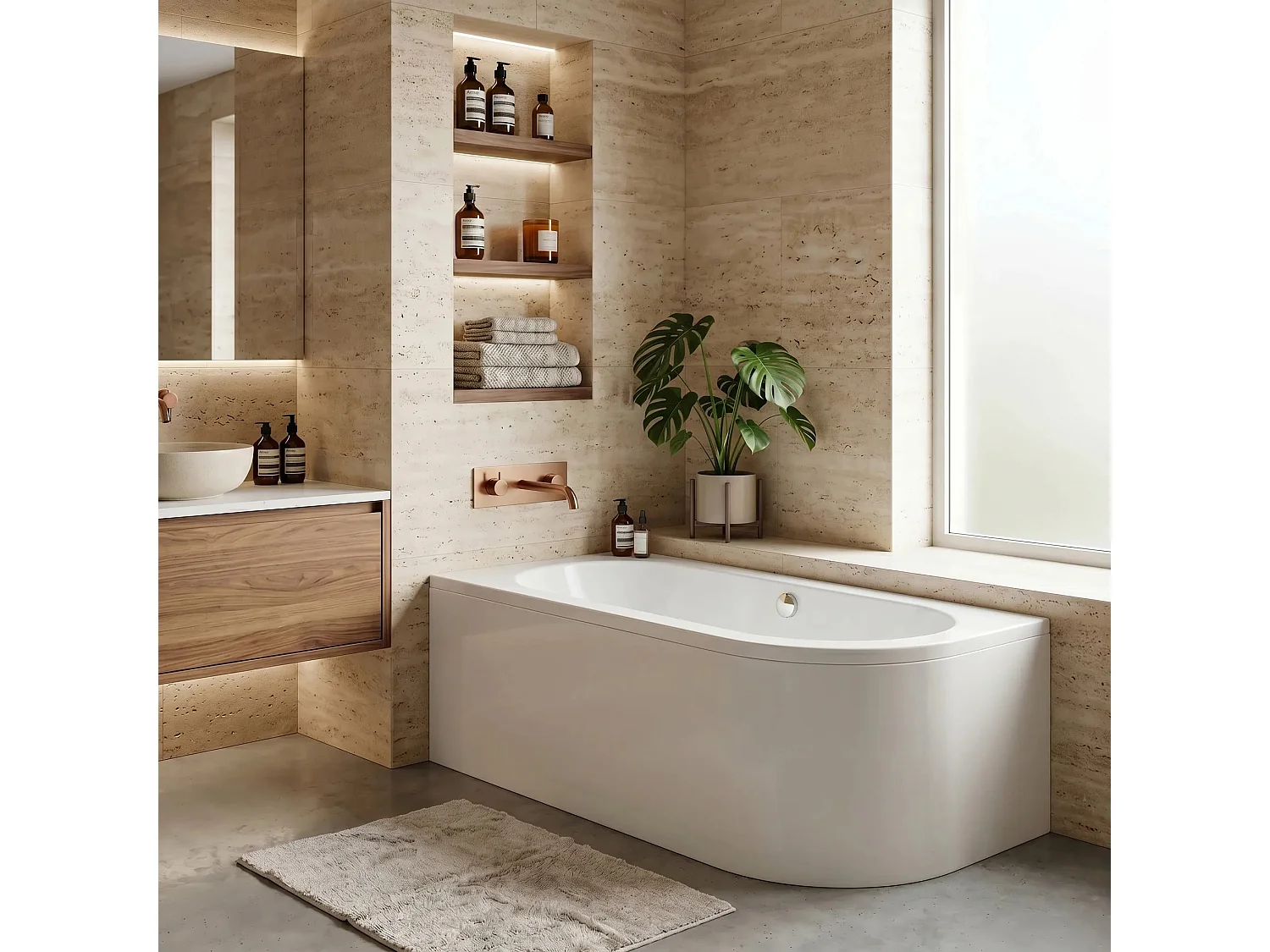 Baignoire D'Angle Rea Orion 10In1 Left White