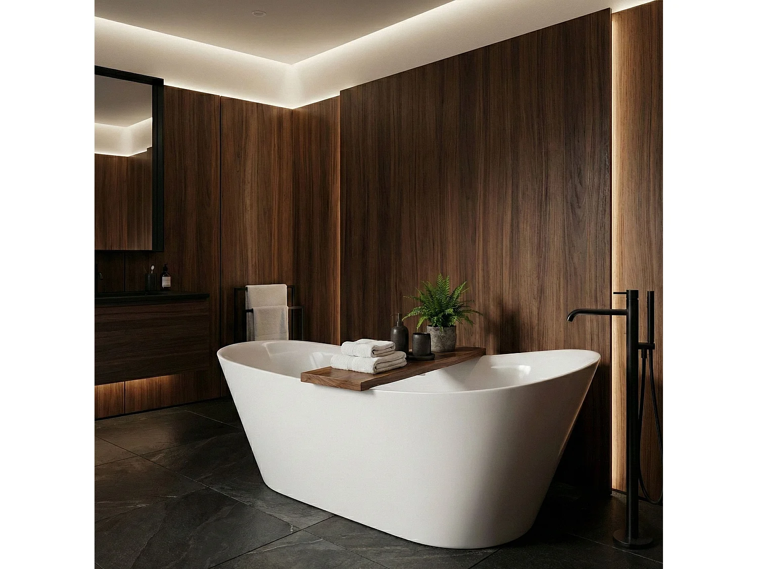 Baignoire Autoportante Rea Lusso Slim 170 White