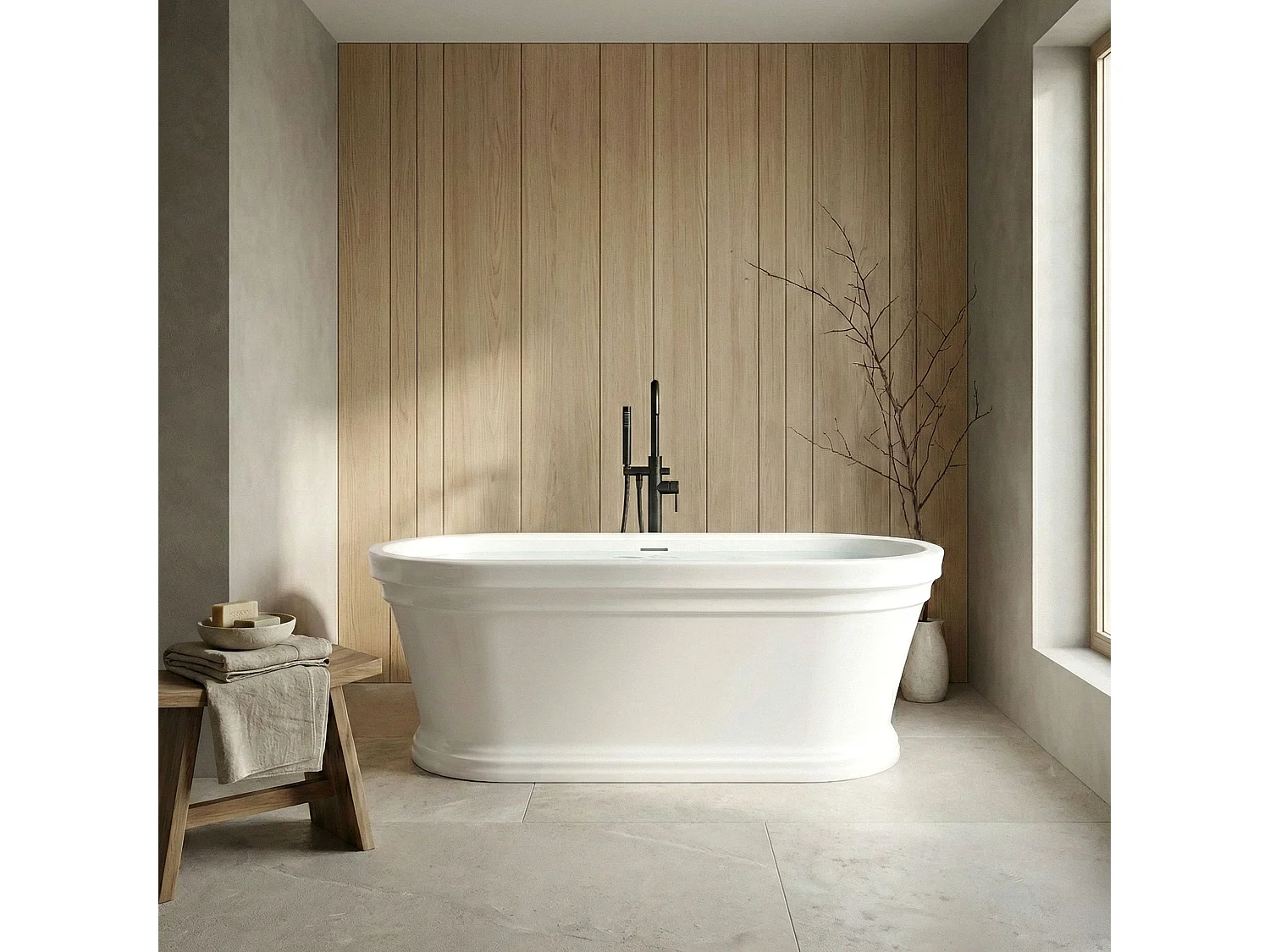 Vasca Bagno Da Terra Rea Oliwia 170 White