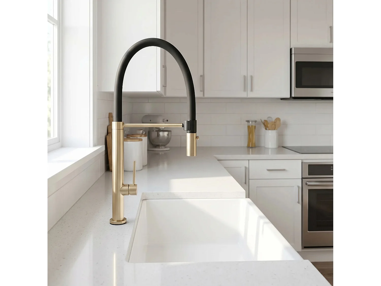Robinet De Cuisine Rea Viera Brush Gold