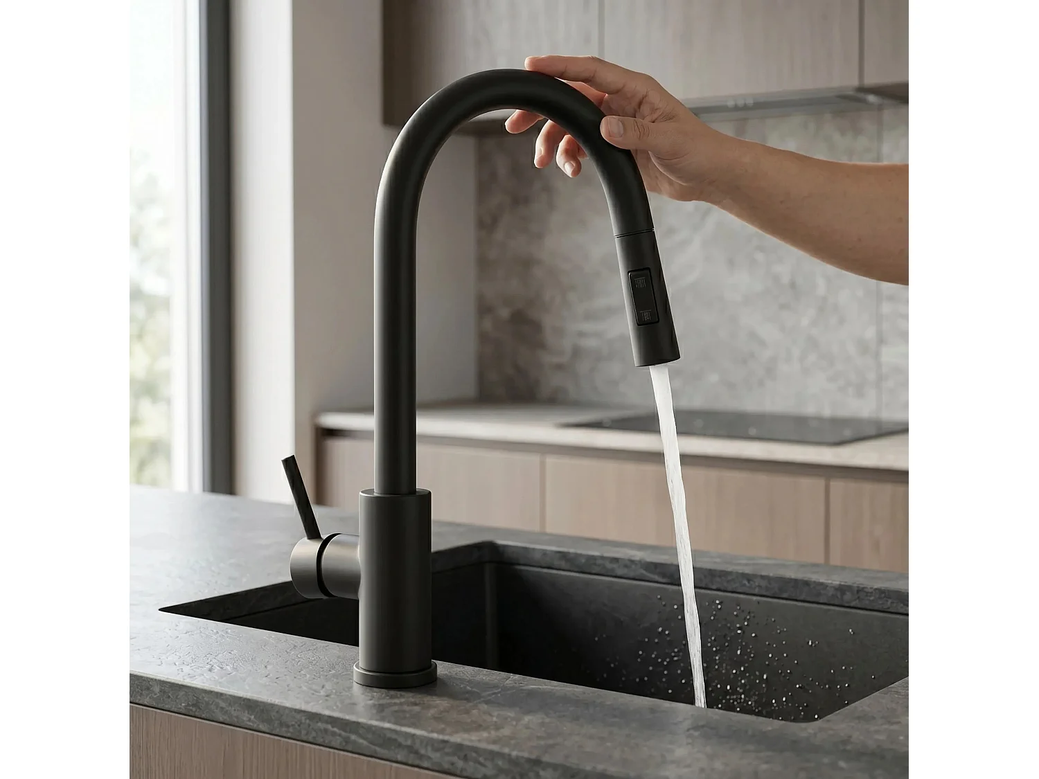Robinet De Cuisine Rea Fresh Touch Black