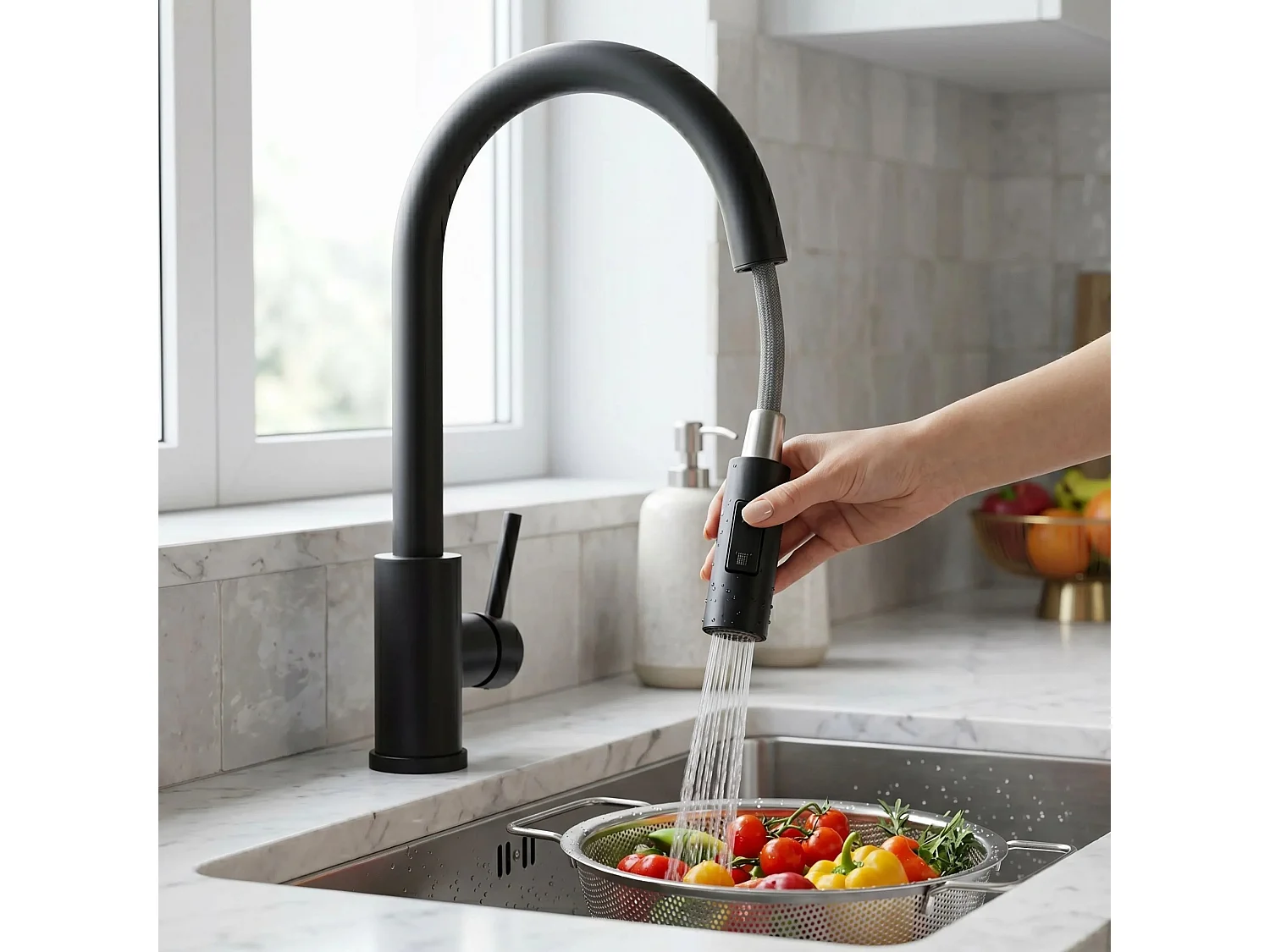 Robinet De Cuisine Rea Fresh Touch Black