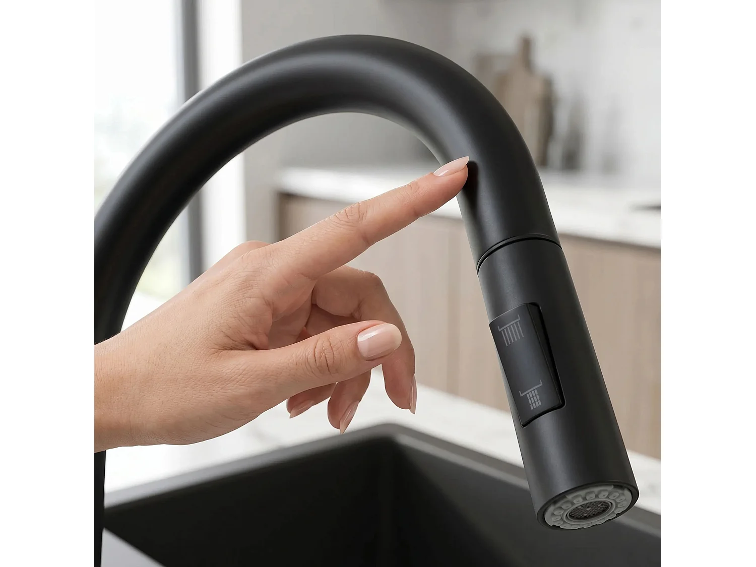 Robinet De Cuisine Rea Fresh Touch Black