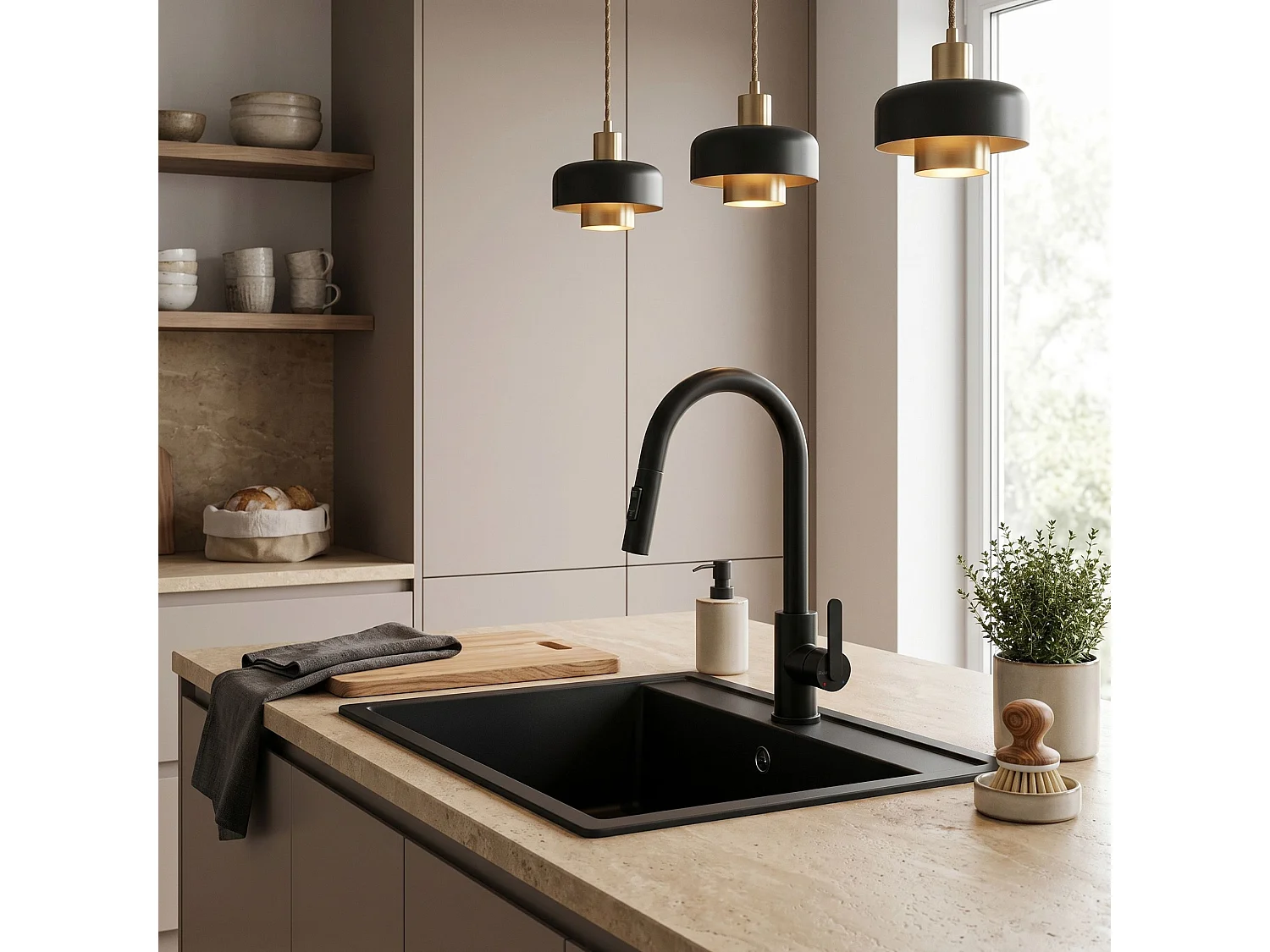 Robinet De Cuisine Rea Ontario Black