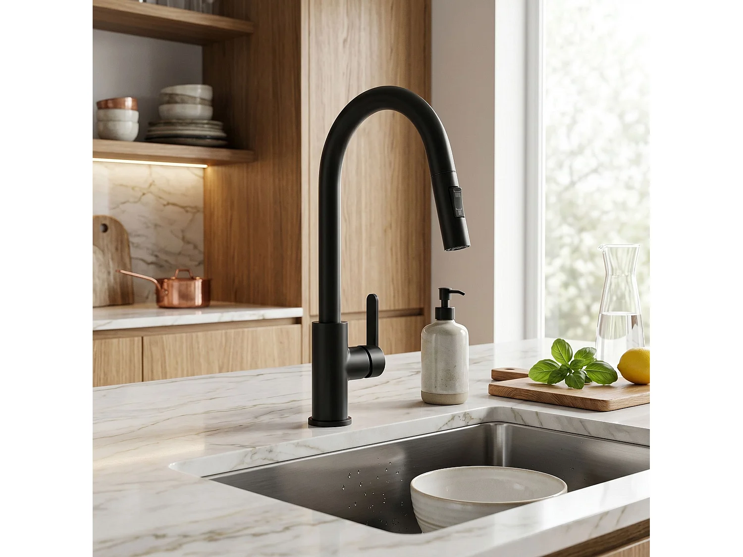 Robinet De Cuisine Rea Ontario Black