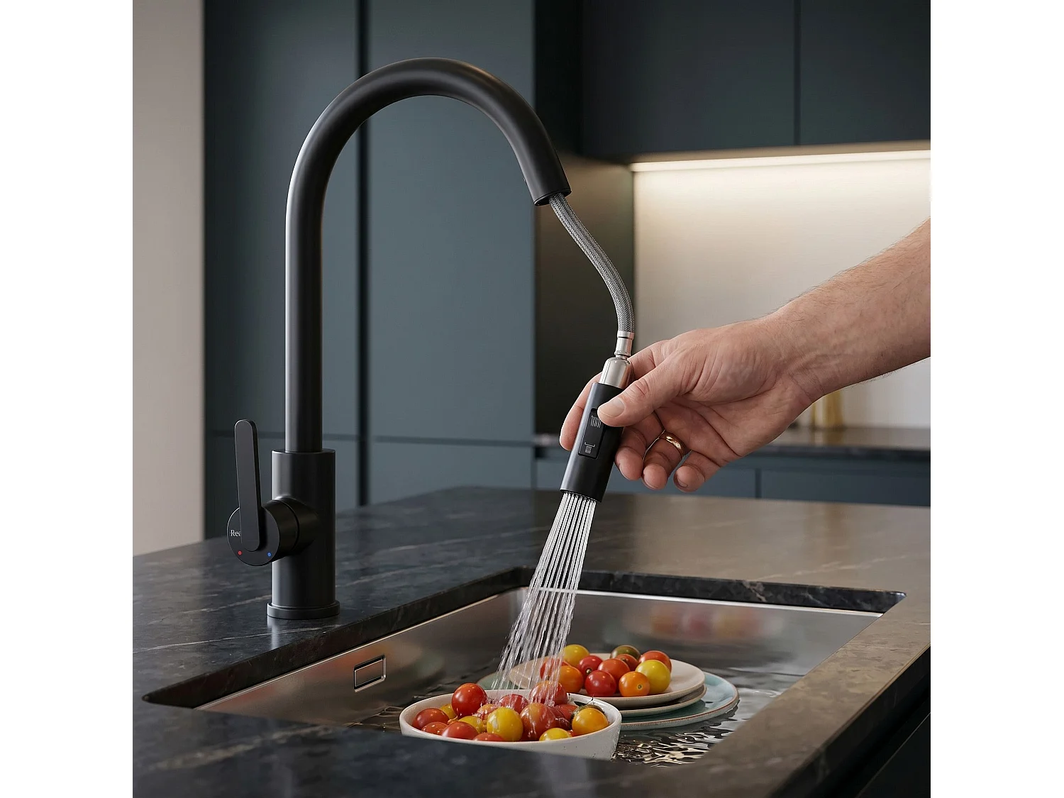 Robinet De Cuisine Rea Ontario Black