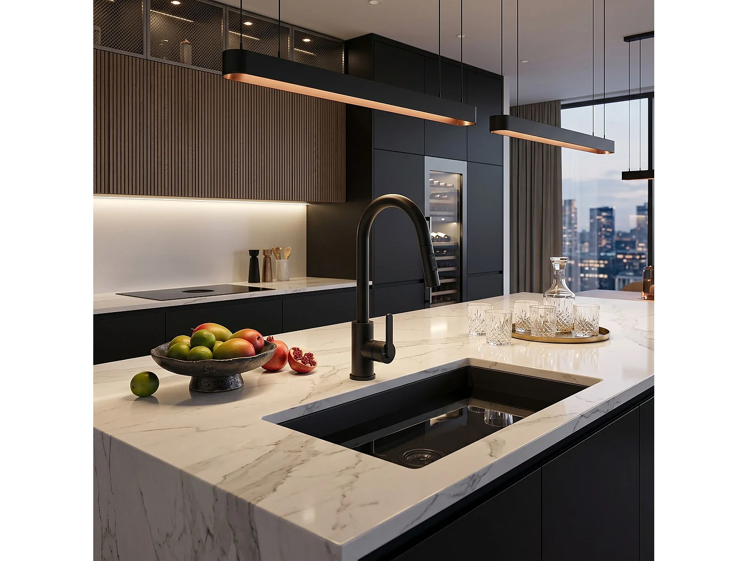 Robinet De Cuisine Rea Ontario Black
