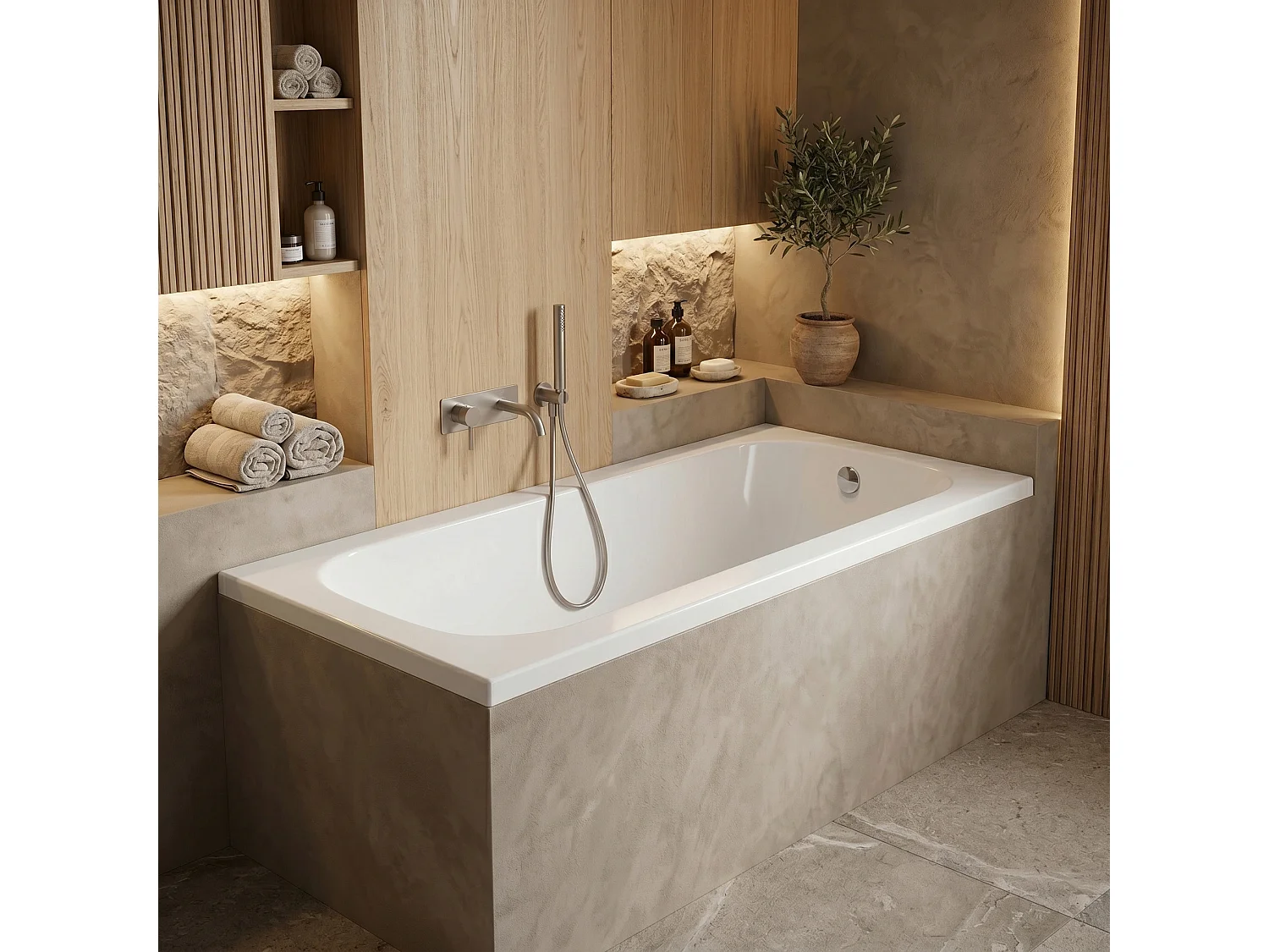 Baignoire D’Angle Rea Gloria 140 White