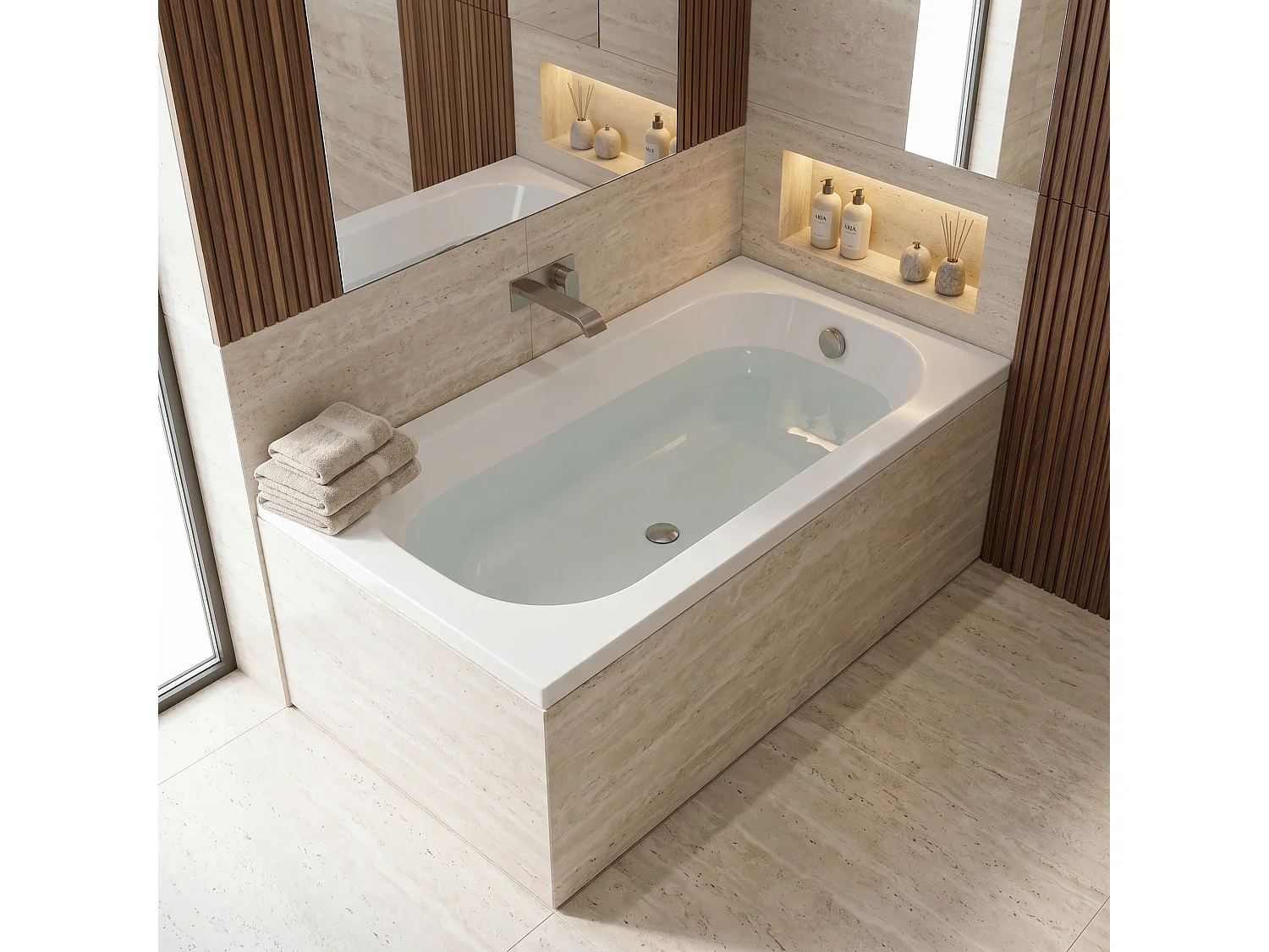 Baignoire D’Angle Rea Gloria 140 White
