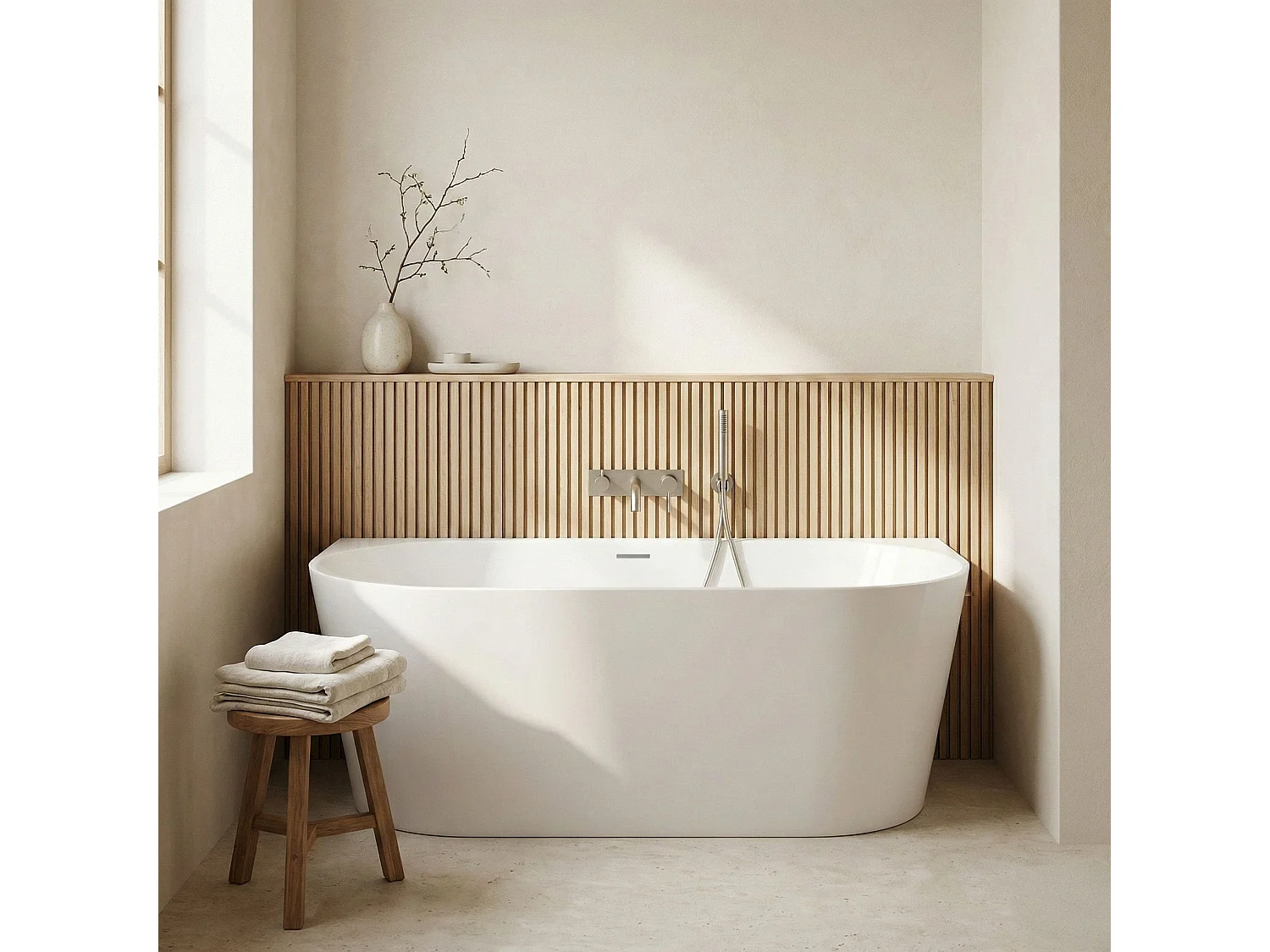 Baignoire Rea Capri Slim 150 White