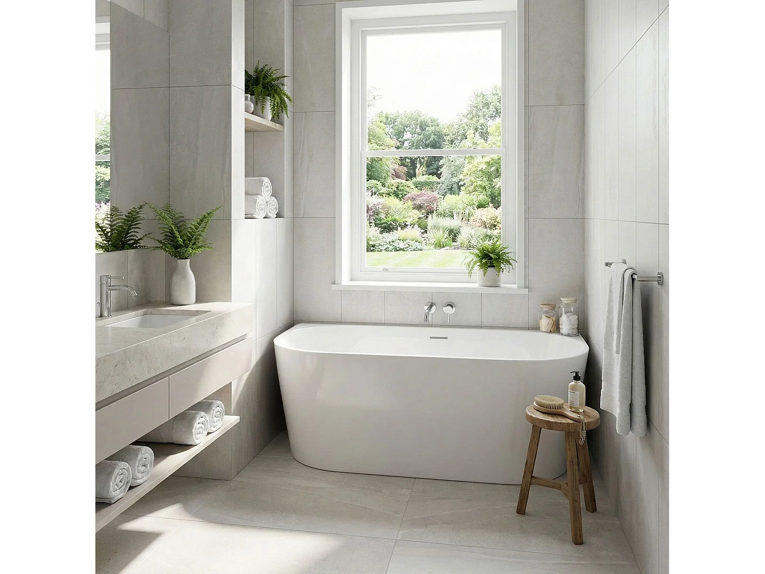 Baignoire Rea Capri Slim 150 White