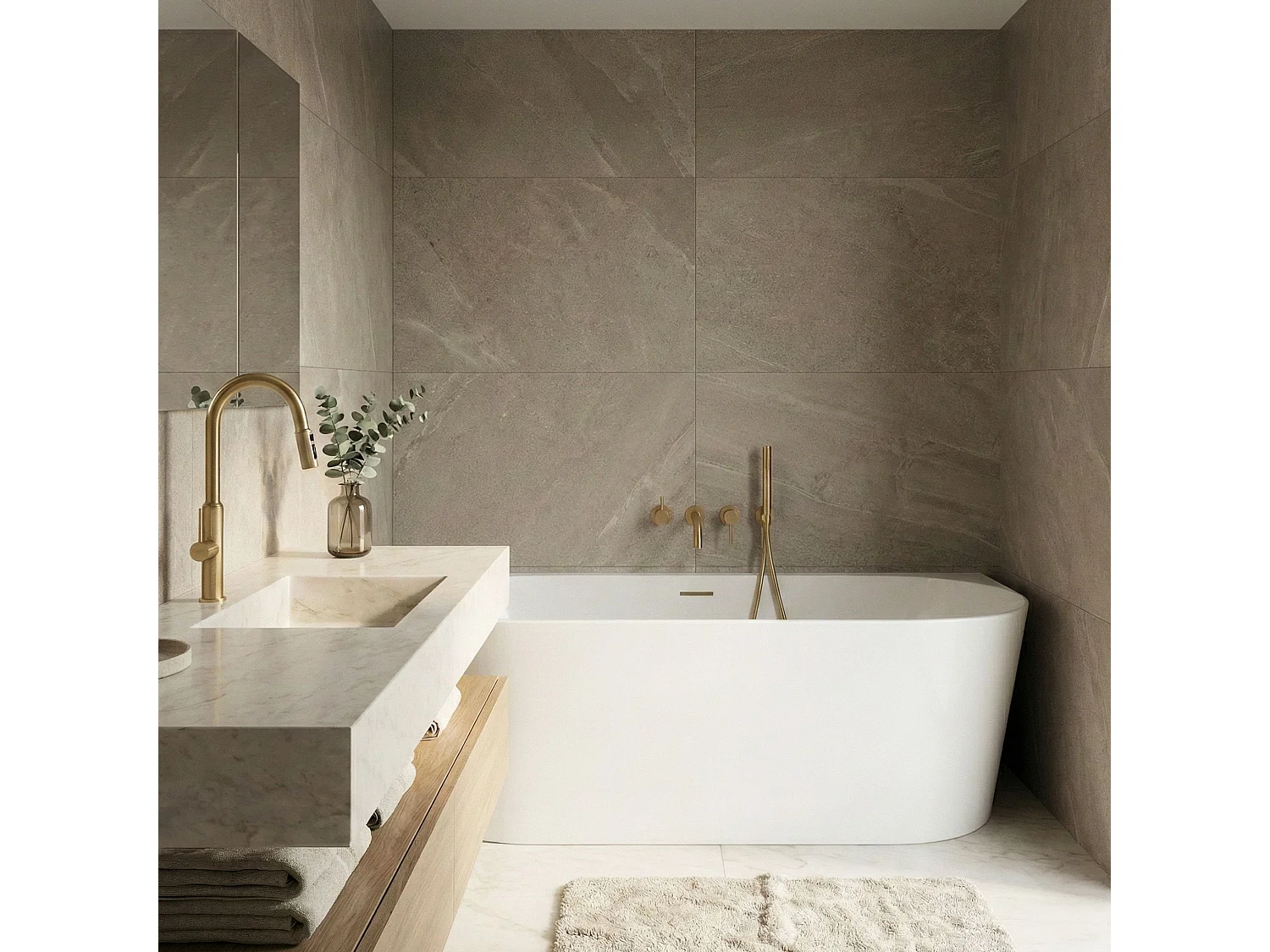 Baignoire Rea Capri Slim 150 White