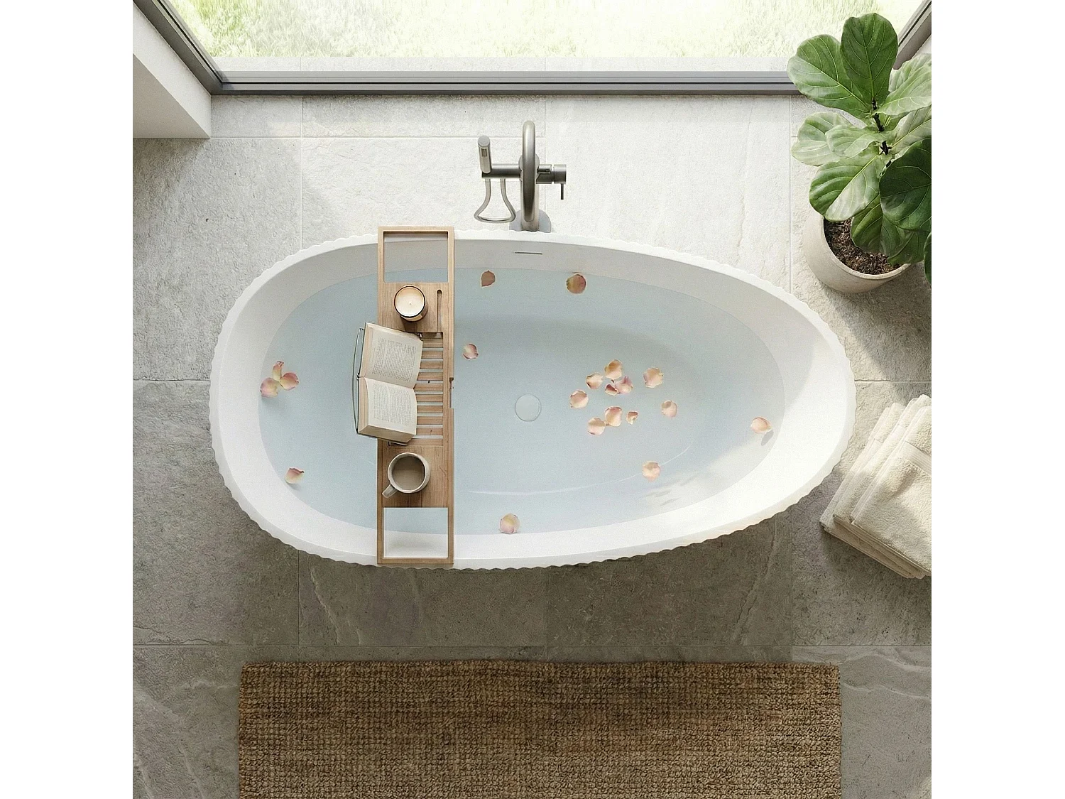 Baignoire Autoportante Rea Carmen 170 White