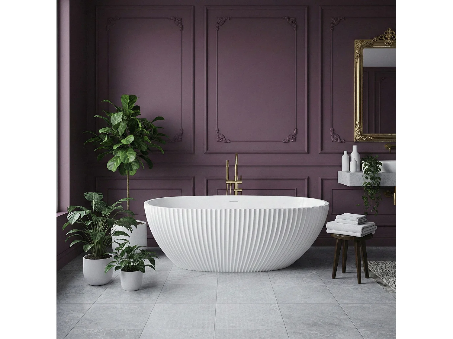 Baignoire Autoportante Rea Carmen 170 White