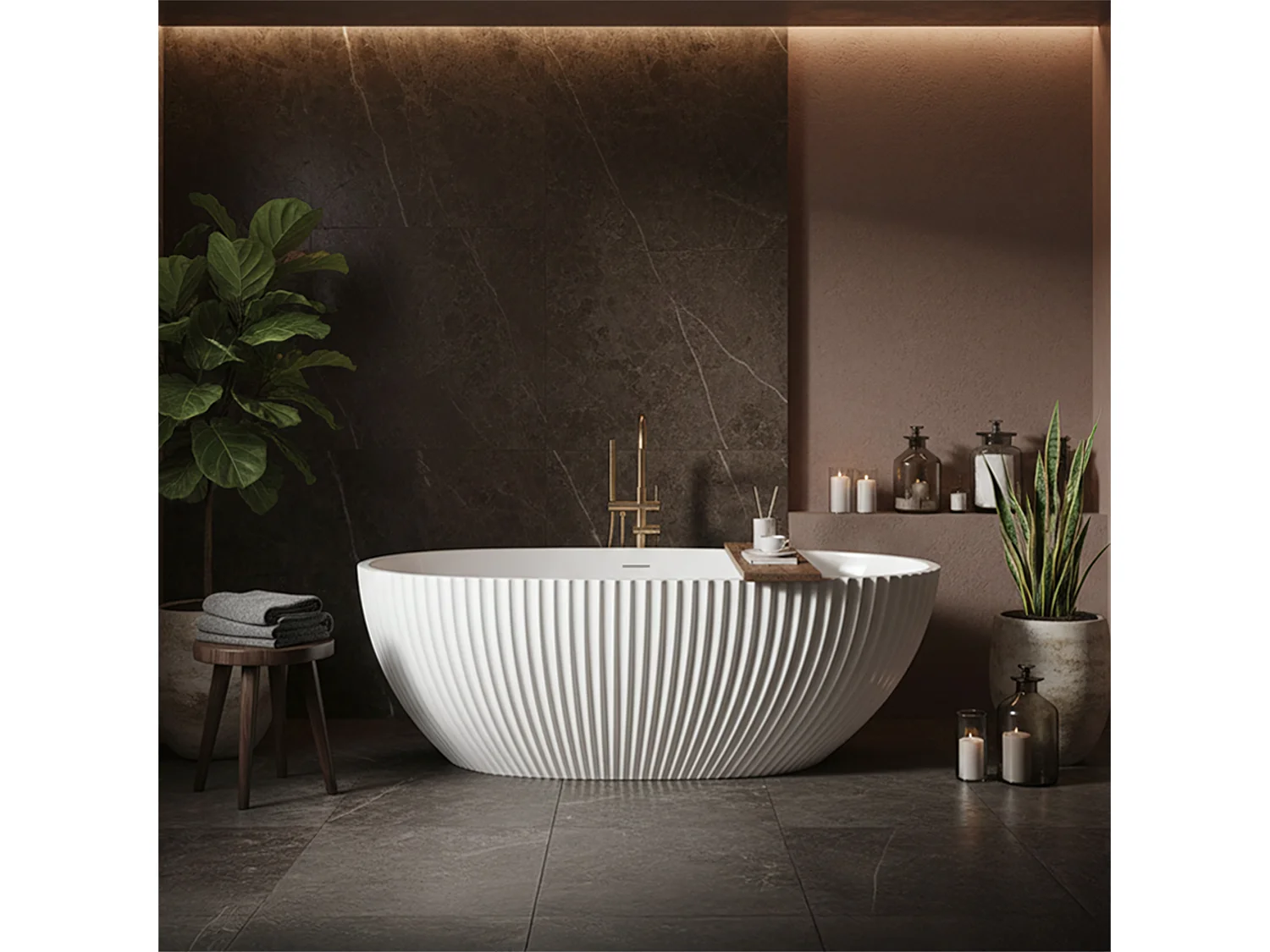 Baignoire Autoportante Rea Carmen 170 White