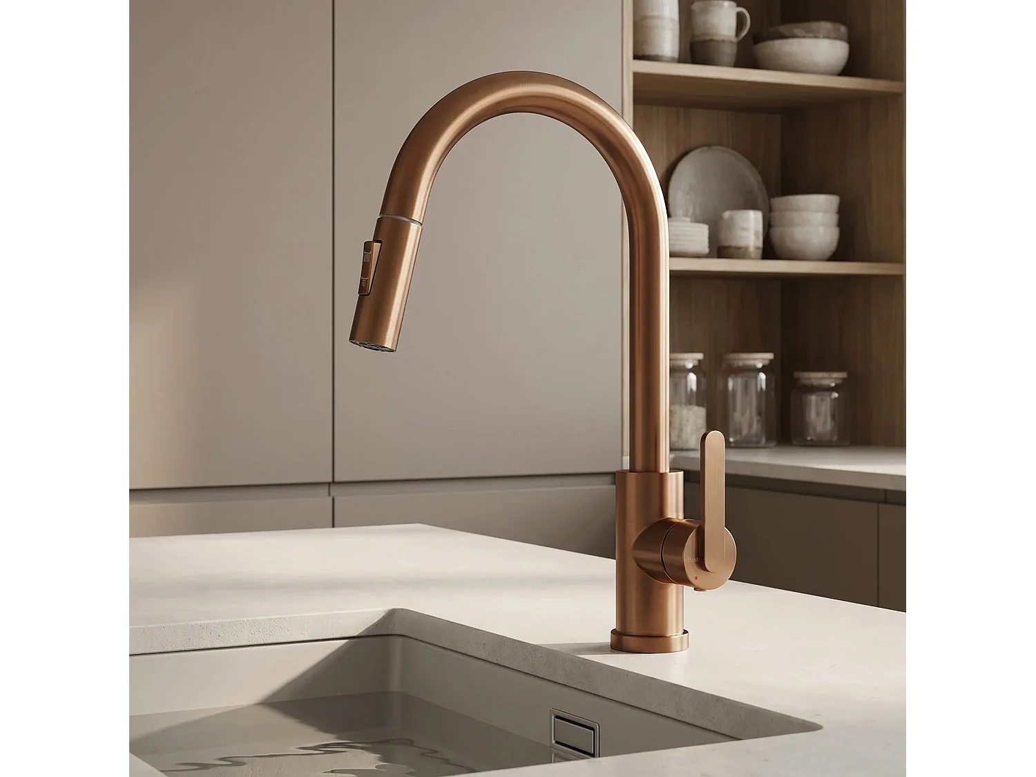 Robinet De Cuisine Rea Ontario Brush Copper