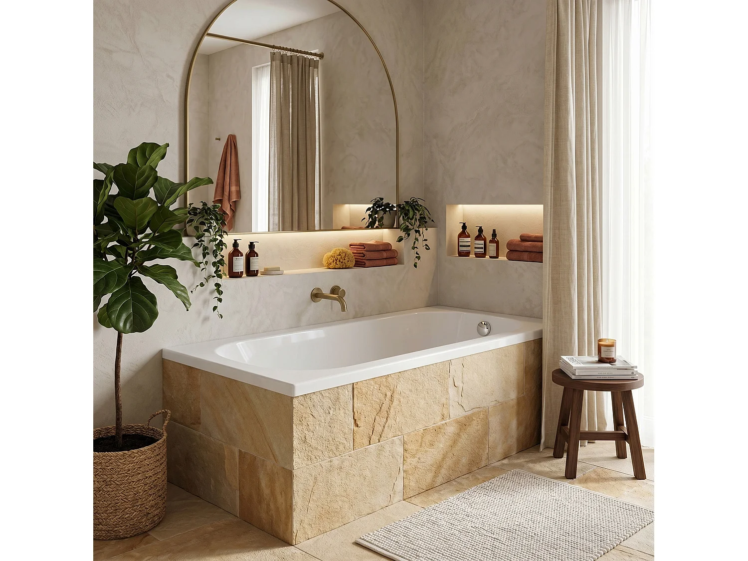 Baignoire D’Angle Rea Gloria 150 White